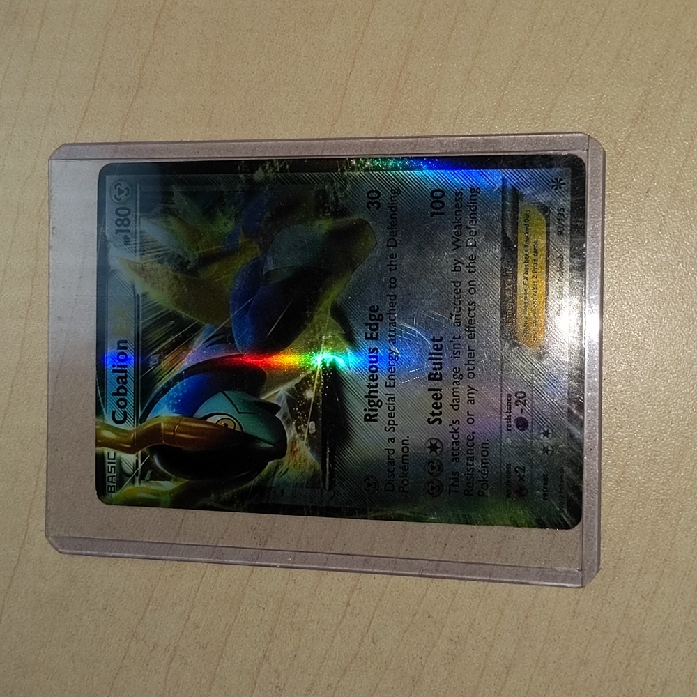 Cobalion EX holographic pokemon card